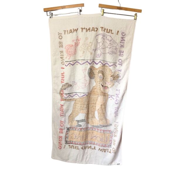 VINTAGE beach towel THE LION KING * VINTAGE 90s - Picture 2 of 9